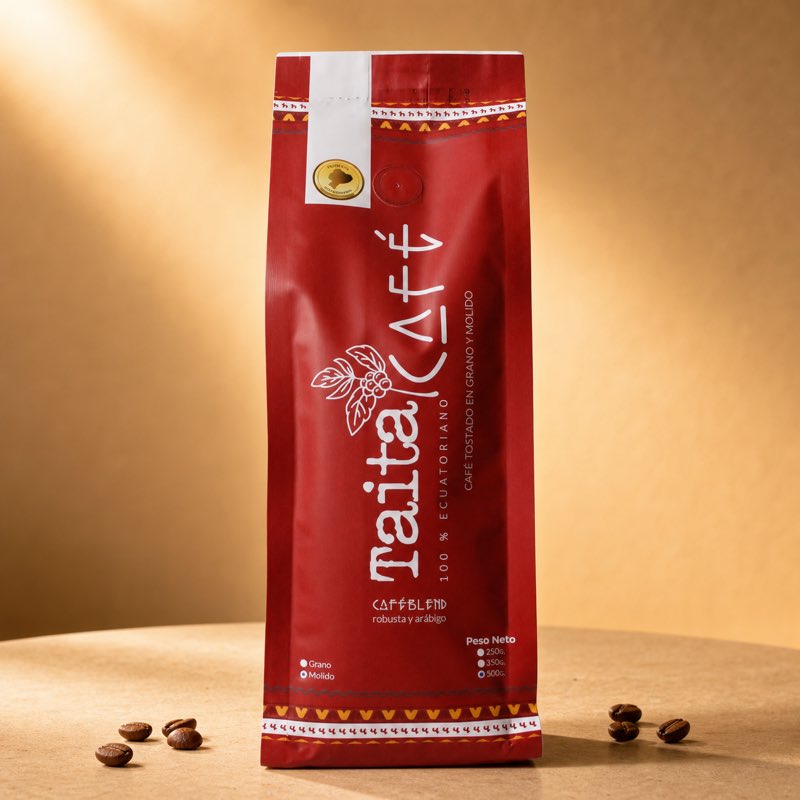 Presentación real de Taita Café